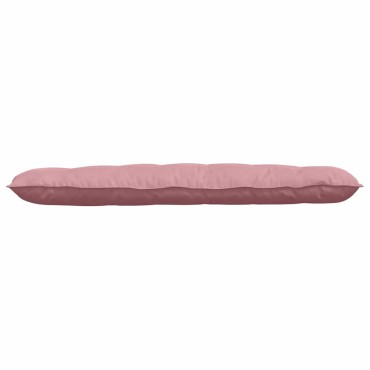 vidaXL Μαξιλάρι Πλάτης Ροζ 160 x 50 cm Υφασμάτινο Κορντουρά