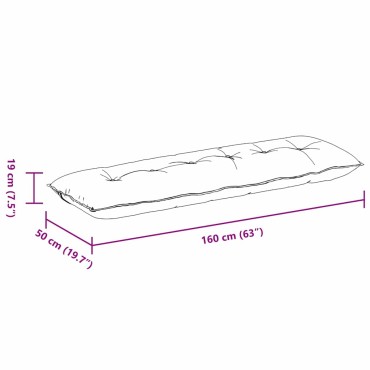 vidaXL Μαξιλάρι Πλάτης Απαλό Κίτρινο 160 x 50 cm Υφασμάτινο Κορντουρά