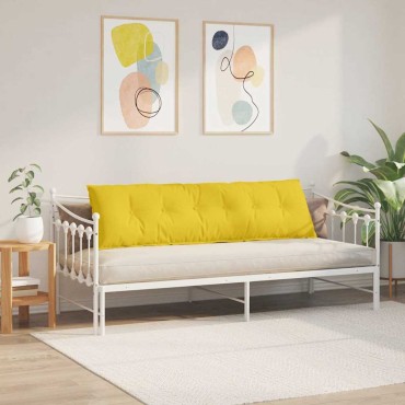 vidaXL Μαξιλάρι Πλάτης Απαλό Κίτρινο 180 x 19 x 50 εκ ύφασμα