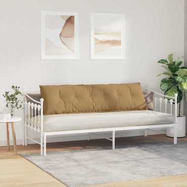 vidaXL Μαξιλάρι Πλάτης Καφέ 180 x 50 εκ. Υφασμάτινο Κορντουρά