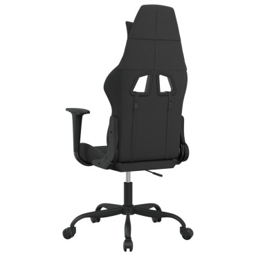 vidaXL Καρέκλα Gaming Μαύρη και Taupe Υφασμάτινη 65x62,5x(120-130)cm 1 τεμ.
