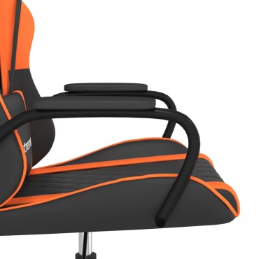 vidaXL Καρέκλα Gaming Μαύρο/Πορτοκαλί Συνθετικό Δέρμα 54x61,5x(118,5-128)cm 1 τεμ.