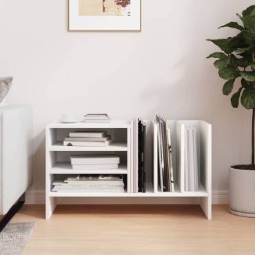 vidaXL Ντουλάπι δίσκων βινυλίου Λευκό 78,5x35x45 εκ 1 τεμ.