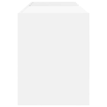 vidaXL Ντουλάπι δίσκων βινυλίου Λευκό 78,5x35x45 εκ 1 τεμ.