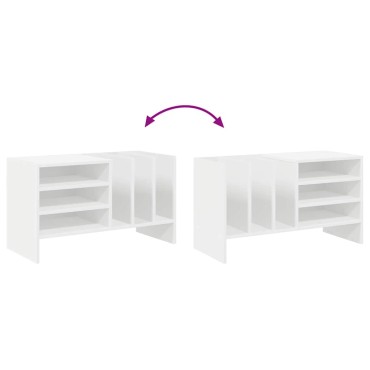 vidaXL Ντουλάπι δίσκων βινυλίου Λευκό 78,5x35x45 εκ 1 τεμ.