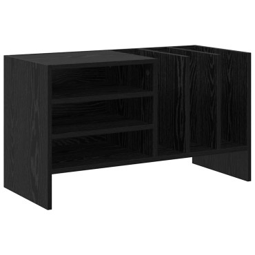 vidaXL Ντουλάπι δίσκων βινυλίου Μαύρη Οξυά 78,5x35x45 εκ 1 τεμ.