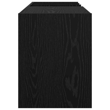 vidaXL Ντουλάπι δίσκων βινυλίου Μαύρη Οξυά 78,5x35x45 εκ 1 τεμ.