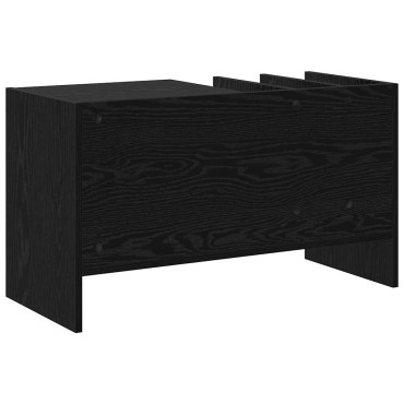 vidaXL Ντουλάπι δίσκων βινυλίου Μαύρη Οξυά 78,5x35x45 εκ 1 τεμ.