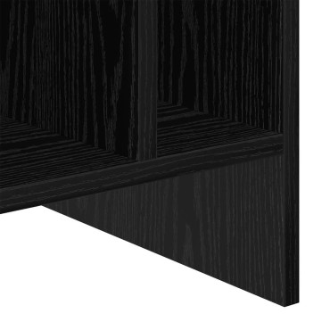 vidaXL Ντουλάπι δίσκων βινυλίου Μαύρη Οξυά 78,5x35x45 εκ 1 τεμ.