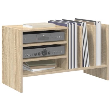 vidaXL Ντουλάπι δίσκων βινυλίου Δρύς Sonoma 78,5x35x45 εκ 1 τεμ.