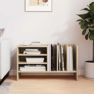 vidaXL Ντουλάπι δίσκων βινυλίου Δρύς Sonoma 78,5x35x45 εκ 1 τεμ.