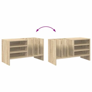 vidaXL Ντουλάπι δίσκων βινυλίου Δρύς Sonoma 78,5x35x45 εκ 1 τεμ.