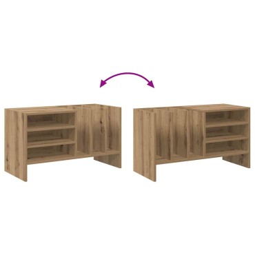 vidaXL Ντουλάπι δίσκων βινυλίου Artisan Oak 78,5x35x45 εκ 1 τεμ.
