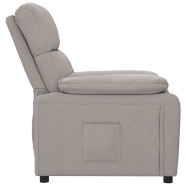 vidaXL Πολυθρόνα Ανακλινόμενη Taupe Υφασμάτινη 73x90x100cm 1 τεμ.