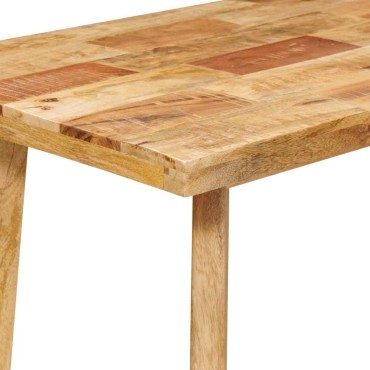 vidaXL Τραπέζι φαγητού Φυσικό 100x55x75cm Στερεό ξύλο μάνγκο 1 τεμ.