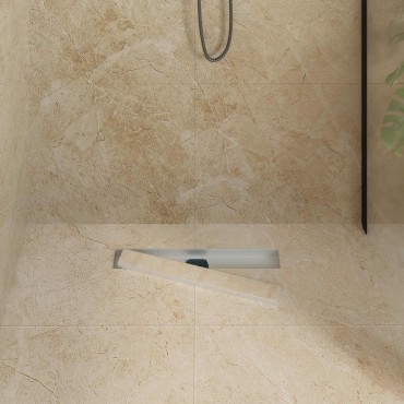 vidaXL Σιφόνι ντους 2-σε-1 με 360° σιφόνι Ασημί 54 x 11 x 9,5 εκ