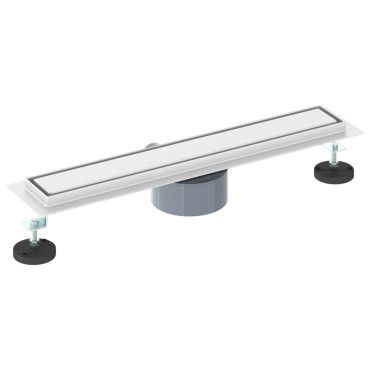 vidaXL Σιφόνι ντους 2-σε-1 με 360° σιφόνι Ασημί 54 x 11 x 9,5 εκ