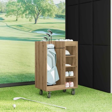 vidaXL Ντουλάπι Γκολφ με τροχούς Μονόχρωμο Artisan Oak 65 x 45 x 98 εκ