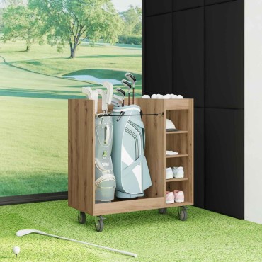 vidaXL Ντουλάπι Γκολφ με τροχούς Μονόχρωμο Artisan Oak 90 x 45 x 98 εκ