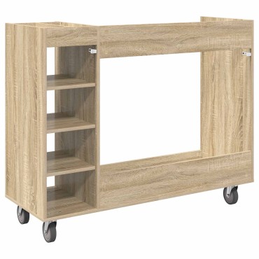 vidaXL Ντουλάπι Γκολφ με τροχούς Δρύς Sonoma 120 x 45 x 98 εκ