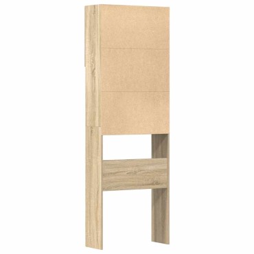 vidaXL Ντουλάπι Πλυντηρίου Χρώμα Sonoma Δρυς 64x24x190 εκ Επεξ. Ξύλο