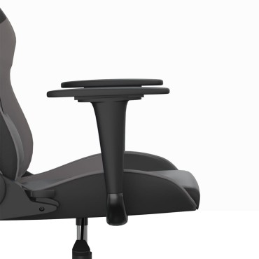 vidaXL Καρέκλα Gaming Μαύρο/Γκρι από Συνθετικό Δέρμα 66x56x(120,5-131)cm 1 τεμ.
