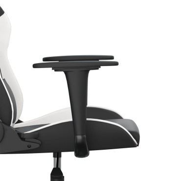 vidaXL Καρέκλα Gaming Μαύρο/Λευκό από Συνθετικό Δέρμα 66x56x(120,5-131)cm 1 τεμ.