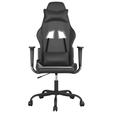 vidaXL Καρέκλα Gaming Μαύρη από Συνθετικό Δέρμα 66x56x(120,5-131)cm 1 τεμ.