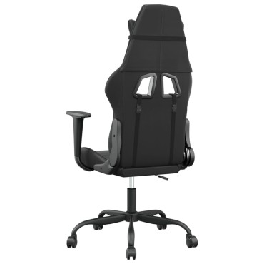 vidaXL Καρέκλα Gaming Μαύρη από Συνθετικό Δέρμα 66x56x(120,5-131)cm 1 τεμ.