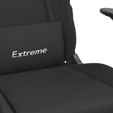 vidaXL Καρέκλα Gaming Μαύρη Ύφασμα με Υποπόδιο 66x58x(120-130)cm 1 τεμ.