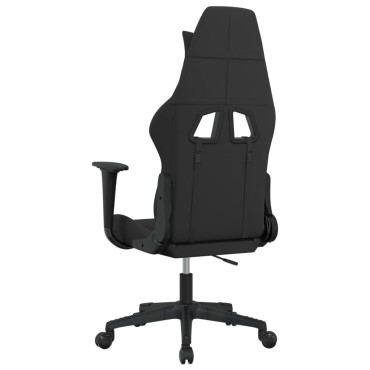 vidaXL Καρέκλα Gaming Μαύρη και Taupe Υφασμάτινη 65x58x(118-128)cm 1 τεμ.
