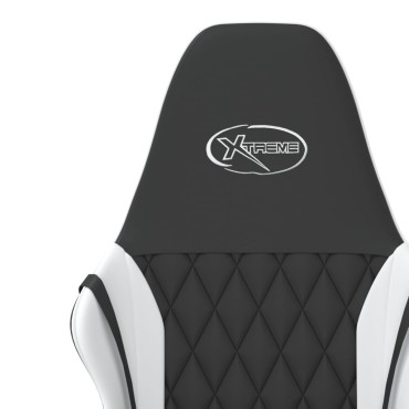 vidaXL Καρέκλα Gaming Μαύρο/Λευκό από Συνθετικό Δέρμα 54x61,5x(118,5-128)cm 1 τεμ.