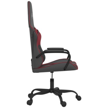 vidaXL Καρέκλα Gaming Μαύρο/Μπορντό από Συνθετικό Δέρμα 54x61,5x(118,5-128)cm 1 τεμ.