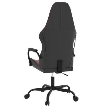 vidaXL Καρέκλα Gaming Μαύρο/Μπορντό από Συνθετικό Δέρμα 54x61,5x(118,5-128)cm 1 τεμ.