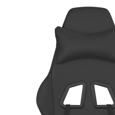 vidaXL Καρέκλα Gaming Μασάζ Μαύρη από Συνθετικό Δέρμα 66,5x61x(118-127,5)cm 1 τεμ.