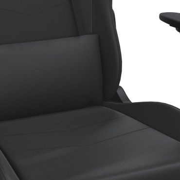 vidaXL Καρέκλα Gaming Μασάζ Μαύρη από Συνθετικό Δέρμα 66,5x61x(118-127,5)cm 1 τεμ.