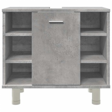 vidaXL Ντουλάπι Νιπτήρα Γκρι Σκυροδέματος 60x32x53,5cm Επεξ. Ξύλο 1 τεμ.
