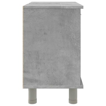 vidaXL Ντουλάπι Νιπτήρα Γκρι Σκυροδέματος 60x32x53,5cm Επεξ. Ξύλο 1 τεμ.