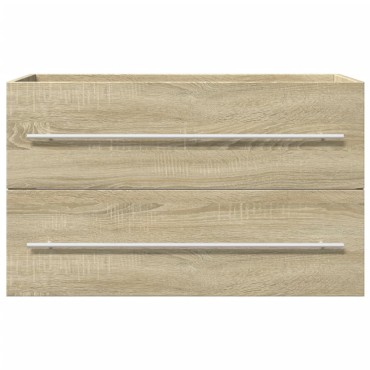 vidaXL Ντουλάπι Νιπτήρα Όψη Παλαιού Ξύλου 80x38,5x48cm Επεξ. Ξύλο 1 τεμ.