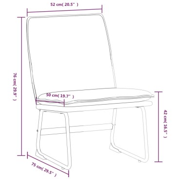 vidaXL Πολυθρόνα Taupe 52x75x76cm Υφασμάτινη 1 τεμ.