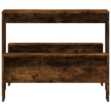 vidaXL Σετ Τραπεζαρίας με Πάγκο Καπνιστή Δρυς Επεξεργασμένο Ξύλο 97x47x75cm