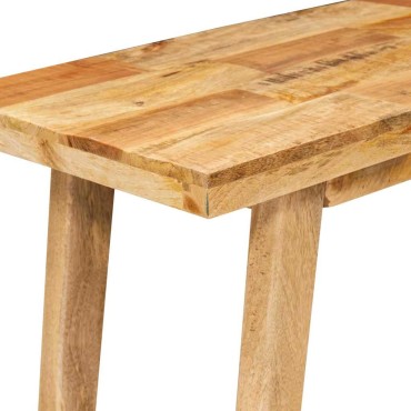 vidaXL Τραπέζι φαγητού Φυσικό 100x35x75cm Στερεό ξύλο μάνγκο 1 τεμ.