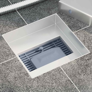 vidaXL 2 σε 1 εκροή ντους Ασημί 15 x 15 εκ Ανοξείδωτο Ατσάλι 304