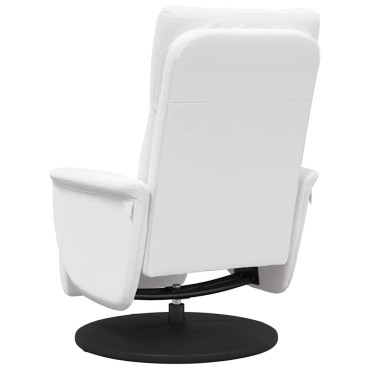 vidaXL Κάθισμα μασάζ Λευκό Τεχνητό Δέρμα 71x90x105cm