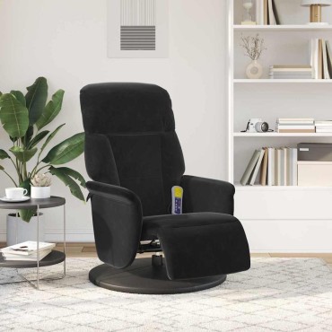 vidaXL Κάθισμα μασάζ Μαύρο 91 x 71 x 105 εκ. Βελούδο