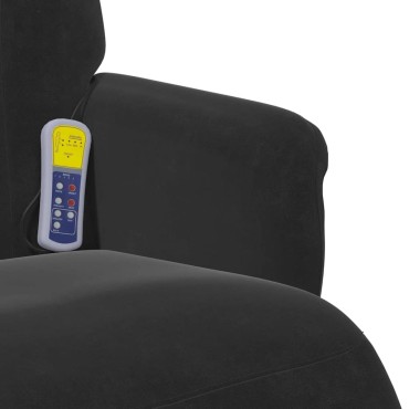 vidaXL Κάθισμα μασάζ Μαύρο 91 x 71 x 105 εκ. Βελούδο