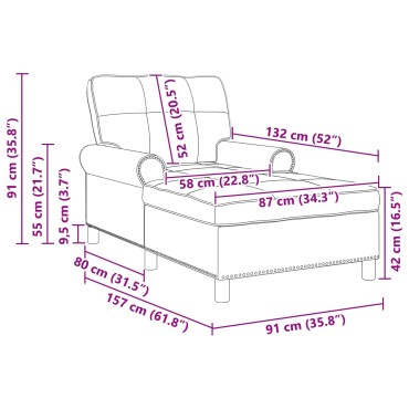 vidaXL Χαλάρωση Ανοιχτό γκρι ύφασμα 91x157x91cm