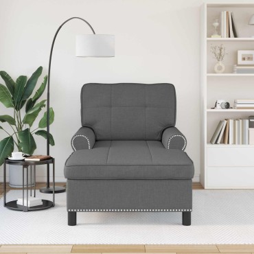 vidaXL Χαλάρωση με μαξιλάρι Σκούρο Γκρι 91x157x91cm ύφασμα