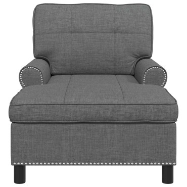 vidaXL Χαλάρωση με μαξιλάρι Σκούρο Γκρι 91x157x91cm ύφασμα