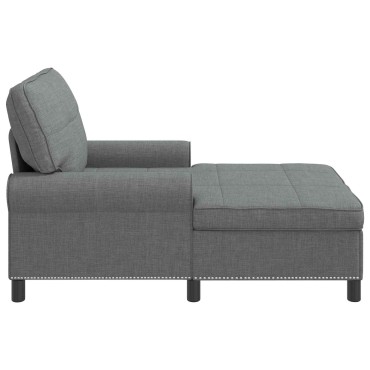 vidaXL Χαλάρωση με μαξιλάρι Σκούρο Γκρι 91x157x91cm ύφασμα